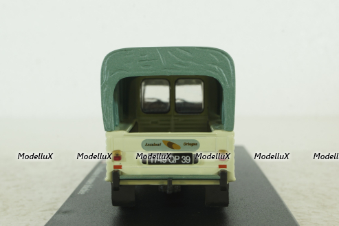 Citroen 2CV Acadiane 6 roues bachee, Hachette 1:43