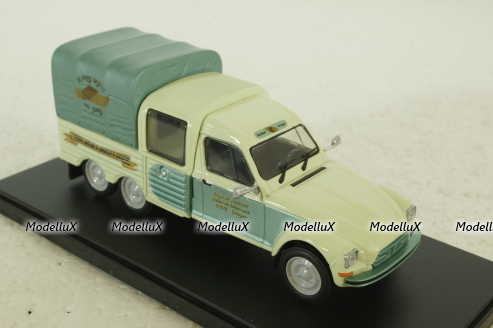 Citroen 2CV Acadiane 6 roues bachee, Hachette 1:43