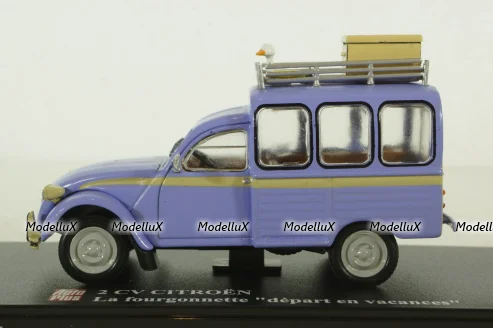 Citroen 2CV Depart en vacances, Hachette 1:43
