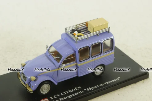Citroen 2CV Depart en vacances, Hachette 1:43