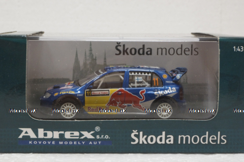 Skoda Fabia WRC Evo II, Turkey 2006, Red Bull №11 Harri Rovanpera, 143XAB601TB, Abrex 1:43