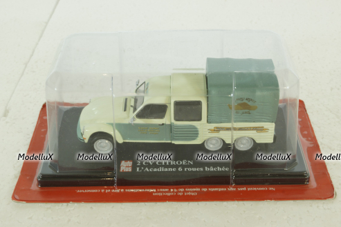 Citroen 2CV Acadiane 6 roues bachee, Hachette 1:43