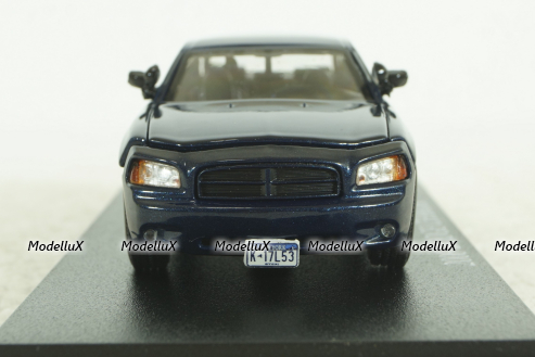 Dodge Charger 2006 blue, from TV series "Castle", 86604, Greenlight 1:43