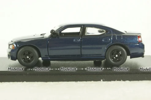 Dodge Charger 2006 blue, from TV series "Castle", 86604, Greenlight 1:43