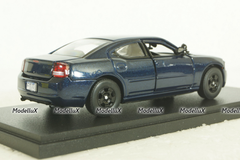 Dodge Charger 2006 blue, from TV series "Castle", 86604, Greenlight 1:43