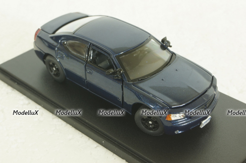 Dodge Charger 2006 blue, from TV series "Castle", 86604, Greenlight 1:43