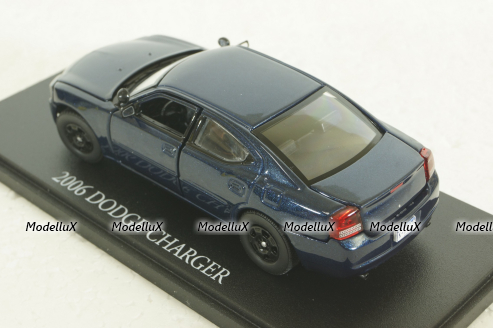 Dodge Charger 2006 blue, from TV series "Castle", 86604, Greenlight 1:43