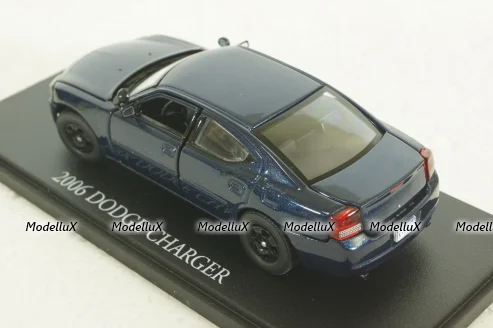 Dodge Charger 2006 blue, from TV series "Castle", 86604, Greenlight 1:43