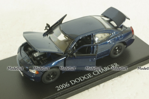 Dodge Charger 2006 blue, from TV series "Castle", 86604, Greenlight 1:43