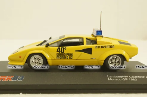Lamborghini Countach Safety Car Monaco GP formula 1 1982 yellow, Werk83 1:43