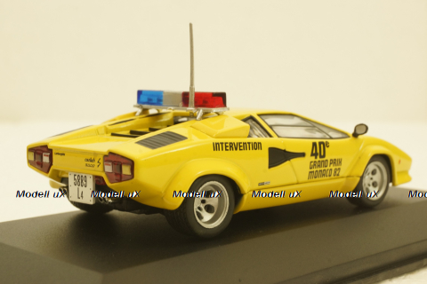 Lamborghini Countach Safety Car Monaco GP formula 1 1982 yellow, Werk83 1:43