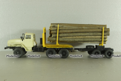 УрАЛ-44202-0311-31 (двигатель ЯМЗ 238) 6х6, лесовоз, конверсия 1:43