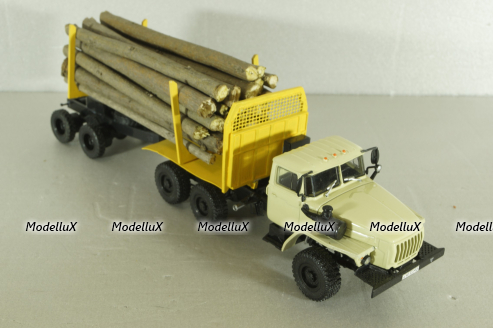 УрАЛ-44202-0311-31 (двигатель ЯМЗ 238) 6х6, лесовоз, конверсия 1:43