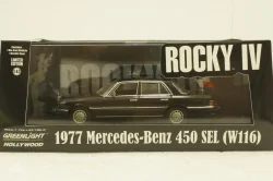 Mercedes 450 SEL (W116) 1977 Movie Rocky IV (1985) black, 86640, Greenlight 1:43