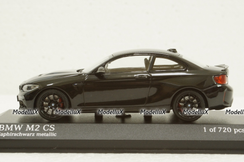 BMW M2 CS 2020 Black with Black Wheels, 410021022, Minichamps 1:43