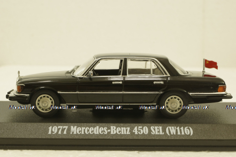 Mercedes 450 SEL (W116) 1977 Movie Rocky IV (1985) black, 86640, Greenlight 1:43