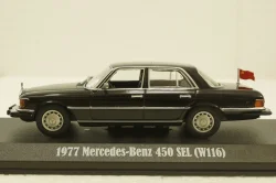 Mercedes 450 SEL (W116) 1977 Movie Rocky IV (1985) black, 86640, Greenlight 1:43