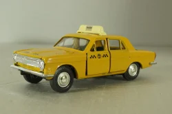 Газ-24 Волга Такси, желтая, октябрь 2003г., Агат 1:43