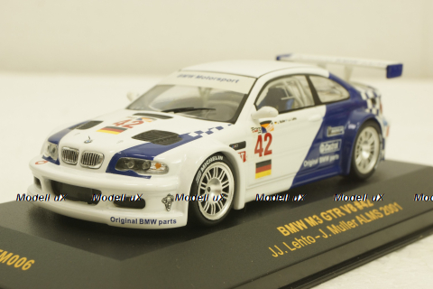 BMW M3 GTR V8 #42, JJ Lehto/J.Muller ALMS 2001, GTM006, IXO 1:43