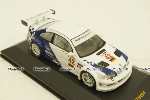 BMW M3 GTR V8 #42, JJ Lehto/J.Muller ALMS 2001, GTM006, IXO 1:43
