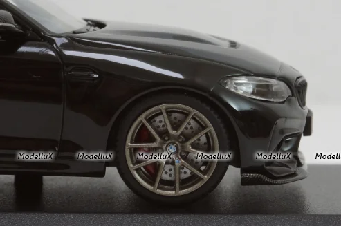 BMW M2 CS 2020 Black with Gold Wheels, 410021024, Minichamps 1:43