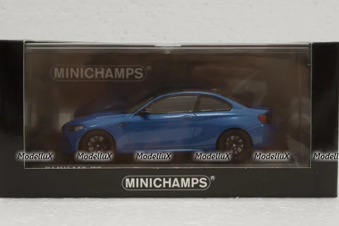 BMW M2 CS 2020 Blue with Black Wheels, 410021026, Minichamps 1:43