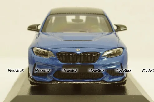 BMW M2 CS 2020 Blue with Black Wheels, 410021026, Minichamps 1:43