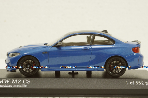 BMW M2 CS 2020 Blue with Black Wheels, 410021026, Minichamps 1:43