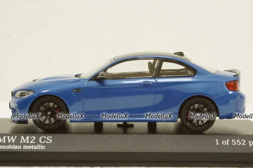 BMW M2 CS 2020 Blue with Black Wheels, 410021026, Minichamps 1:43
