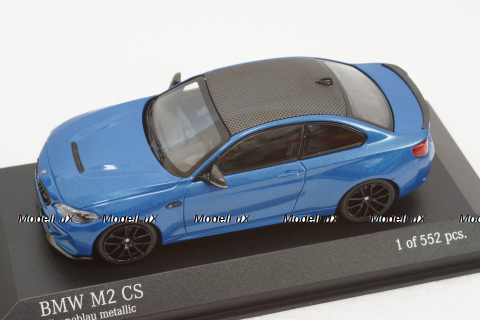BMW M2 CS 2020 Blue with Black Wheels, 410021026, Minichamps 1:43