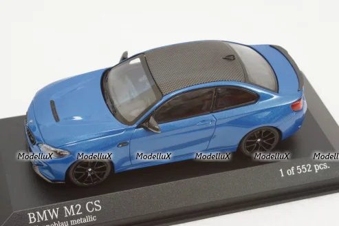 BMW M2 CS 2020 Blue with Black Wheels, 410021026, Minichamps 1:43
