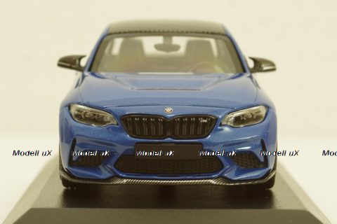 BMW M2 CS 2020 Blue with Gold Wheels, 410021025, Minichamps 1:43