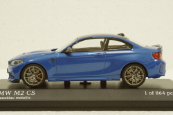 BMW M2 CS 2020 Blue with Gold Wheels, 410021025, Minichamps 1:43