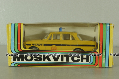 Москвич-412, милиция, август 88г., Тантал/Радон 1:43