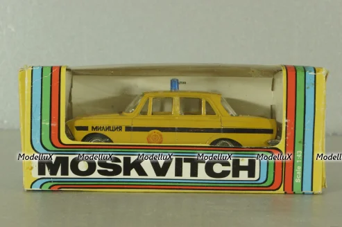 Москвич-412, милиция, август 88г., Тантал/Радон 1:43