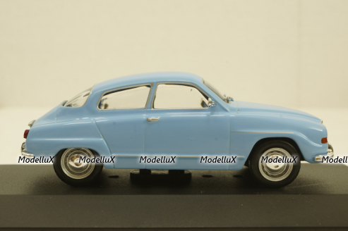Saab 96 V4, 1970, light blue, WhiteBox 1:43