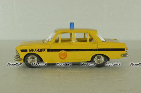 Москвич-412, милиция, август 88г., Тантал/Радон 1:43