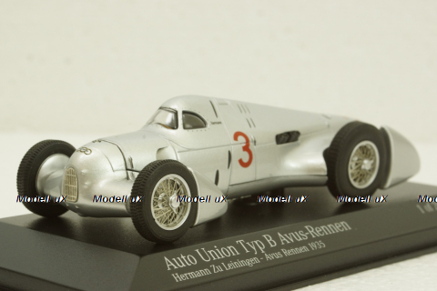 Auto Union Typ B Avus-Rennen-3 Hermann Zu Leiningen, Avus-Renen 1935, 410354003, Minichamps 1:43