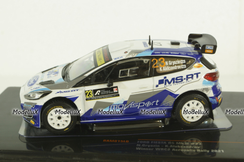 Ford Fiesta R5 MkII, No.23, MoviSport, WRC2, Rally Acropolis, N.Gryazin/K.Aleksandrov 2021, RAM815, IXO 1:43