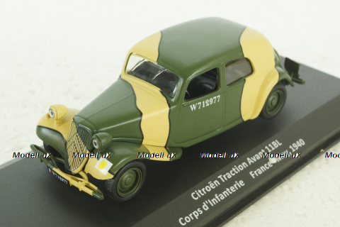 Citroen Traction Avant 11 BL,  Altaya Military #25, Altaya 1:43