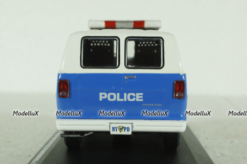 Dodge RAM B250 Van NYPD 1987 blue/white, 86577, Greenlight 1:43