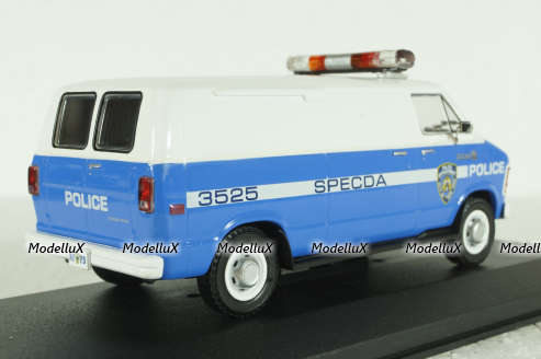Dodge RAM B250 Van NYPD 1987 blue/white, 86577, Greenlight 1:43