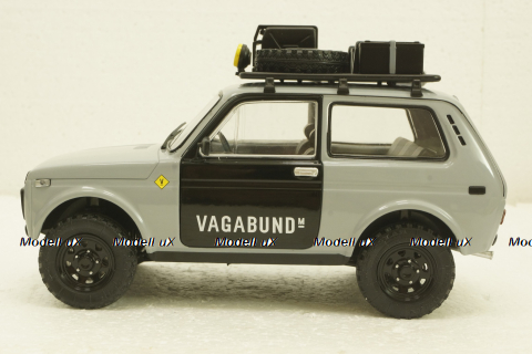 Ваз-2121 Нива Vagabund 1980, Lada Niva, grey/black, with acessories, 1807302,  Solido 1:18