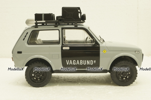 Ваз-2121 Нива Vagabund 1980, Lada Niva, grey/black, with acessories, 1807302,  Solido 1:18