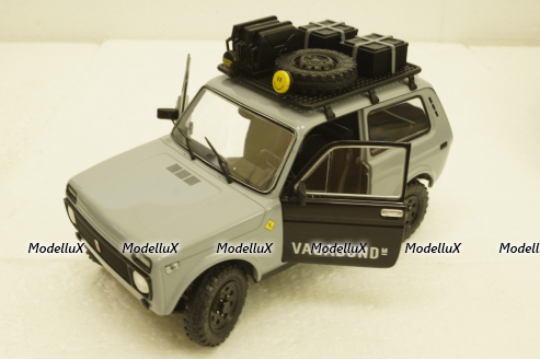 Ваз-2121 Нива Vagabund 1980, Lada Niva, grey/black, with acessories, 1807302,  Solido 1:18