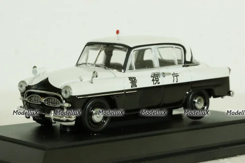 Toyopet Crown Police Car, black/white, Ebbro 1:43