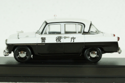 Toyopet Crown Police Car, black/white, Ebbro 1:43