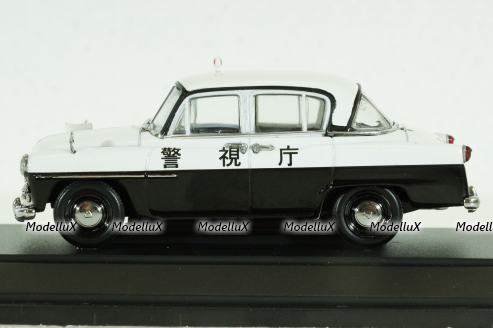 Toyopet Crown Police Car, black/white, Ebbro 1:43