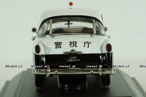 Toyopet Crown Police Car, black/white, Ebbro 1:43