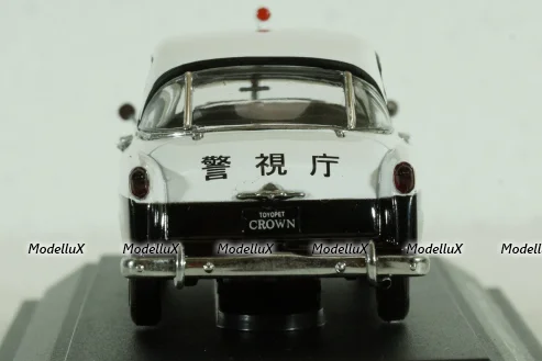 Toyopet Crown Police Car, black/white, Ebbro 1:43